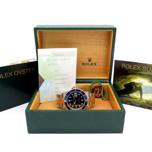 Alternative view of Rolex 16613LB Submariner 18K/SS with Blue Dial