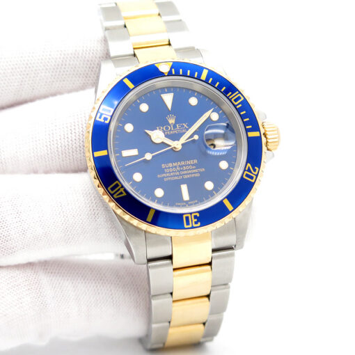 Rolex 16613LB Submariner 18K/SS with Blue Dial