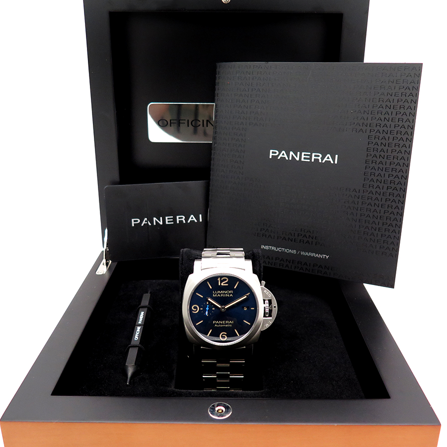 Panerai PAM 1058 Luminor Marina 1950 44mm with Blue Dial - Image 2