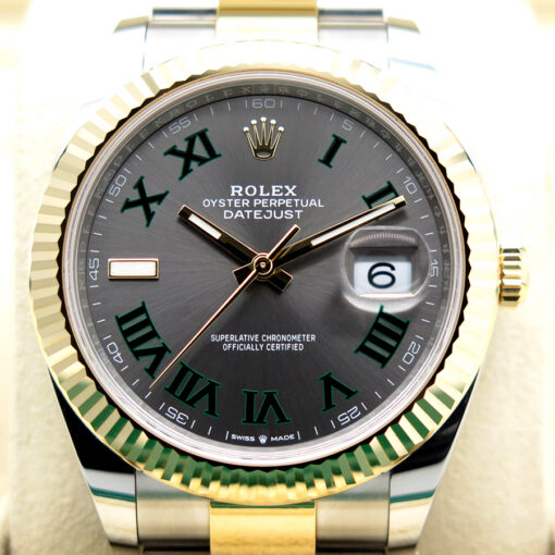 Rolex 126333 Datejust 41 18K/SS with Slate Roman Dial on Oyster - Image 3