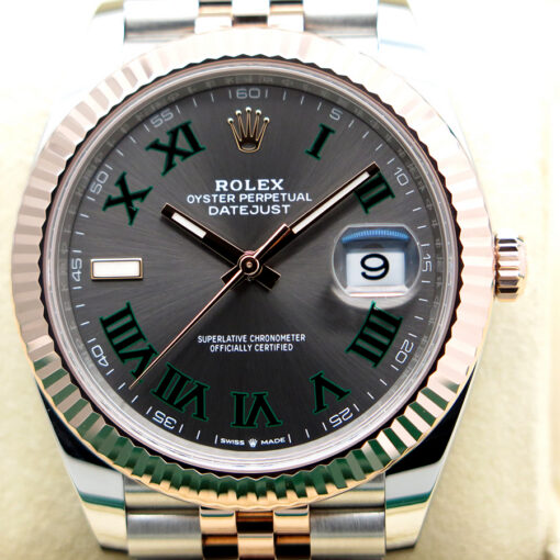Rolex 126331 Datejust 41 18K/SS with Slate Roman Dial on Jubilee - Image 3