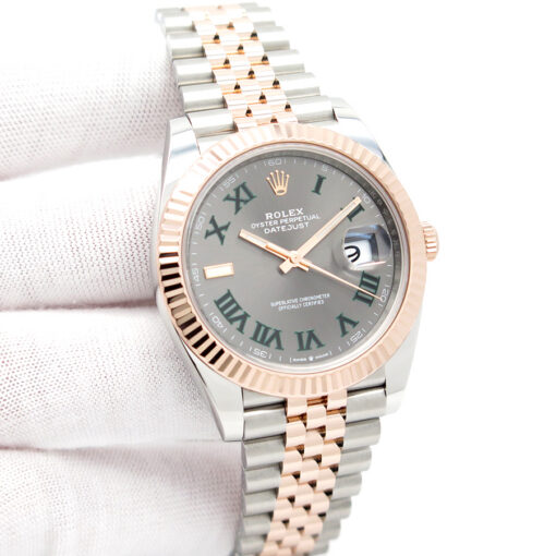Rolex 126331 Datejust 41 18K/SS with Slate Roman Dial on Jubilee