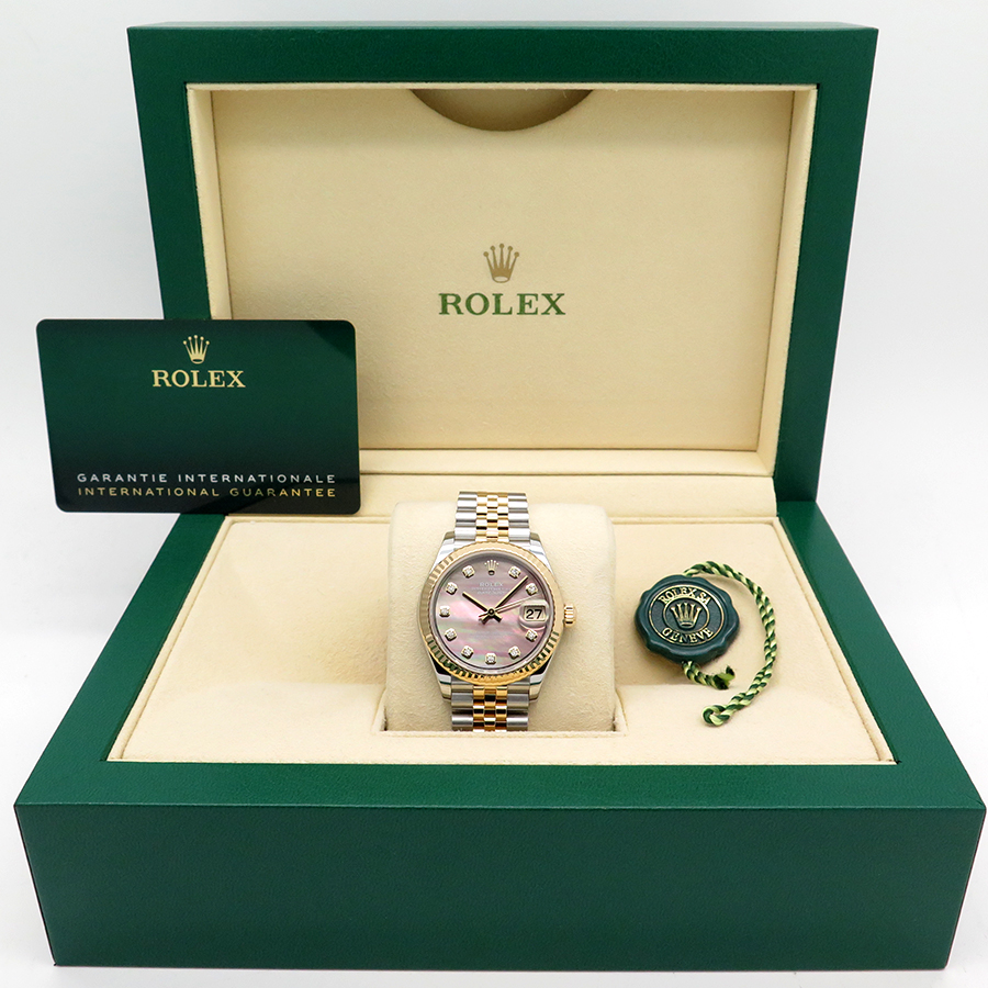 Rolex 278273 Datejust 18K/SS with Black Mother of Pearl Diamond Dial on Jubilee - Image 2