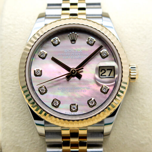Rolex 278273 Datejust 18K/SS with Black Mother of Pearl Diamond Dial on Jubilee - Image 3