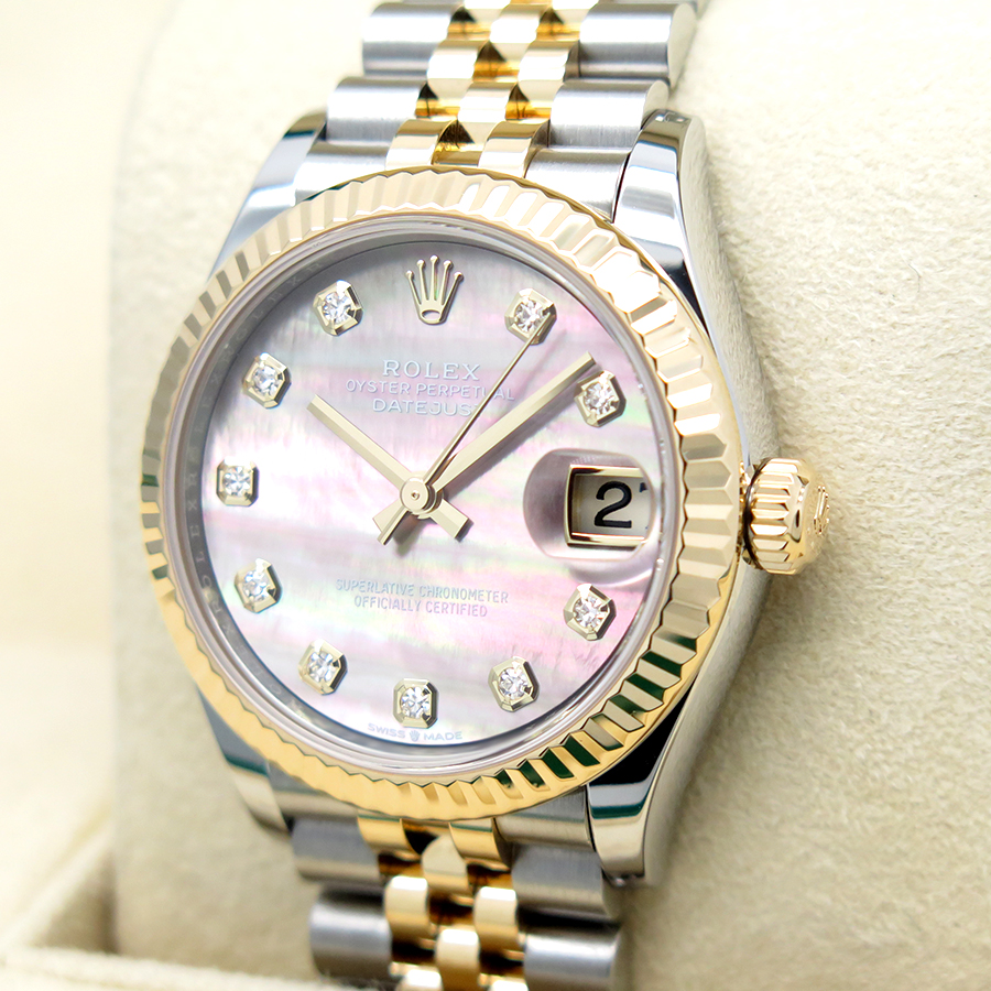 Rolex 278273 Datejust 18K/SS with Black Mother of Pearl Diamond Dial on Jubilee - Image 4