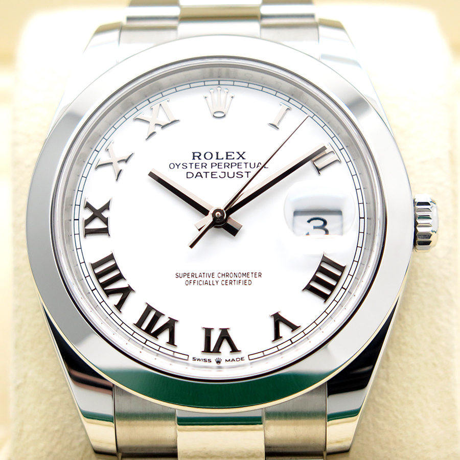 Rolex 126300 Datejust 41 with White Roman Dial on Oyster - Image 3