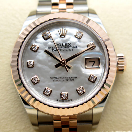 Rolex 279171 Datejust 18K/SS with Mother of Pearl Diamond Dial on Jubilee - Image 3
