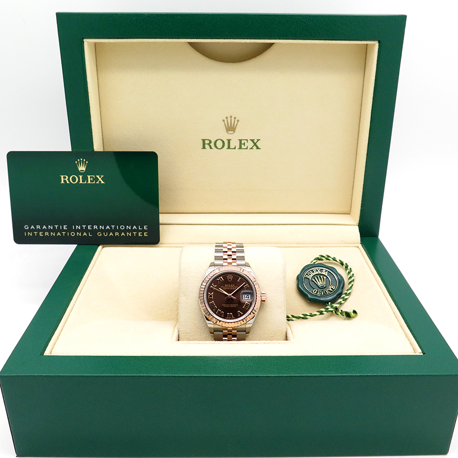 Rolex 279171 Datejust 18K/SS with Chocolate Roman Dial on Jubilee - Image 2