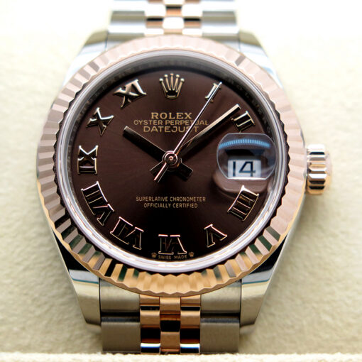 Rolex 279171 Datejust 18K/SS with Chocolate Roman Dial on Jubilee - Image 3