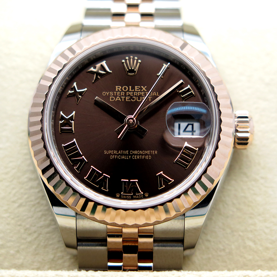 Rolex 279171 Datejust 18K/SS with Chocolate Roman Dial on Jubilee - Image 3
