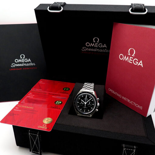 Alternative view of Omega Speedmaster Professional Moonwatch “Sapphire Sandwich” with 3861 Movement
