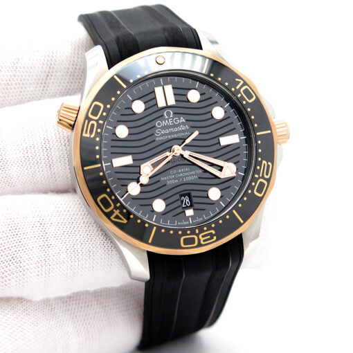 Omega Seamaster Diver 300m 18K/SS with Black Dial on Strap