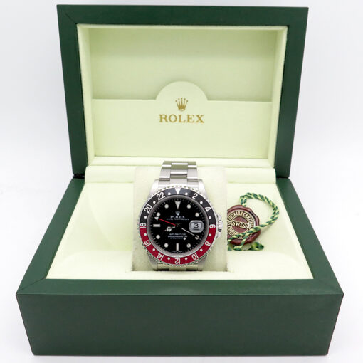 Alternative view of Rolex 16710 GMT Master II with Red/Black Bezel