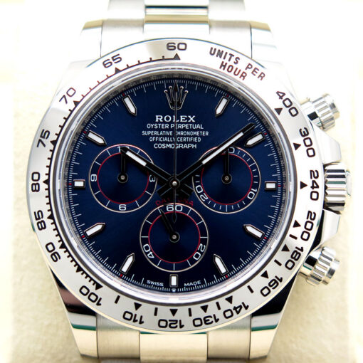 Rolex 126509 Cosmograph Daytona 18K White Gold with Blue Dial - Image 3