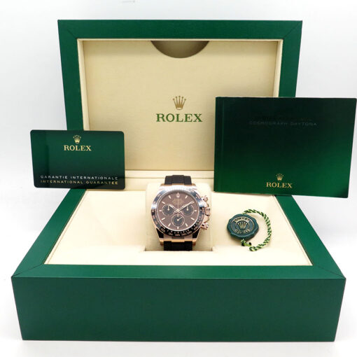 Alternative view of Rolex 126515LN Cosmograph Daytona 18K Rose Gold with Chocolate Dial
