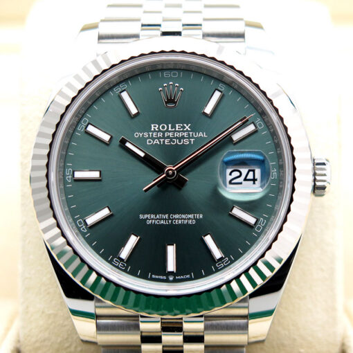 Rolex 126334 Datejust 41 with Mint Green Dial on Jubilee - Image 3