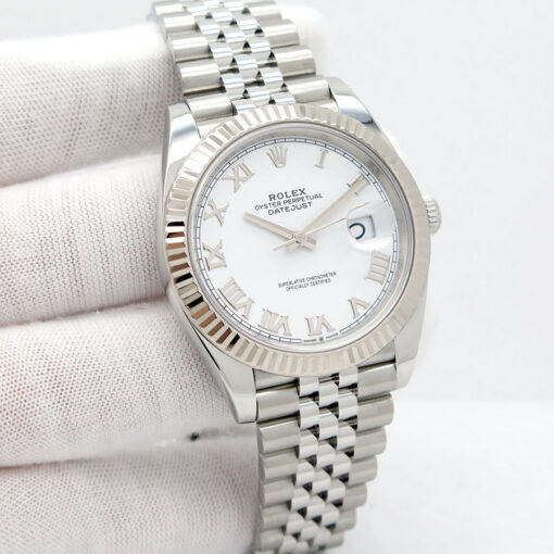 Rolex 126334 Datejust 41 with White Roman Dial on Jubilee