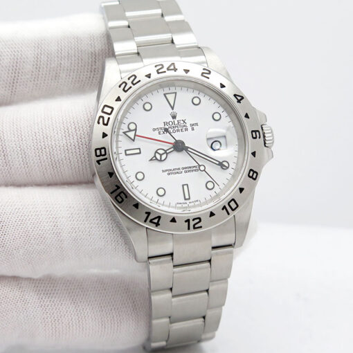 Rolex 16570 Explorer II with White Dial