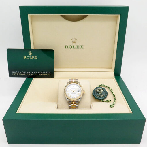 Alternative view of Rolex 279173 Datejust 18K/SS with White Roman Dial on Jubilee