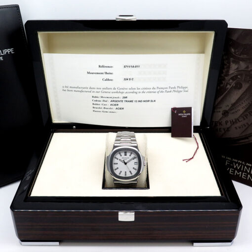 Alternative view of Patek Philippe 5711/1A Nautilus with White Dial