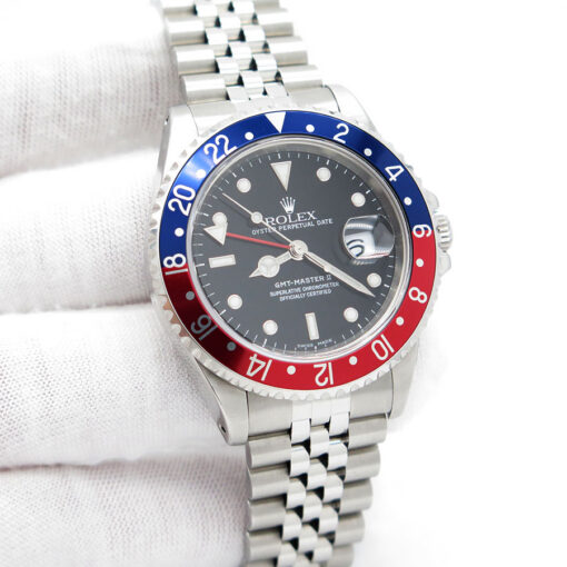 Rolex 16710 GMT Master II with Red & Blue Bezel on Jubilee