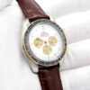 Omega Speedmaster Moonwatch 18K/SS with Silver Dial on Leather