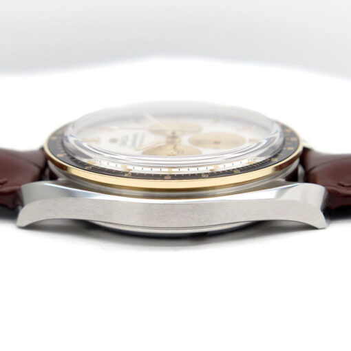 Omega Speedmaster Moonwatch 18K/SS with Silver Dial on Leather - Image 6