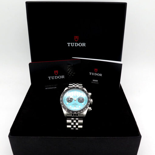 Alternative view of Tudor 79360N Black Bay Chronograph with Turquoise Dial