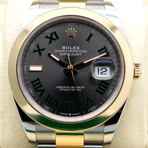 Rolex 126303 Datejust 41 18K/SS with Slate Roman Dial on Oyster - Image 3