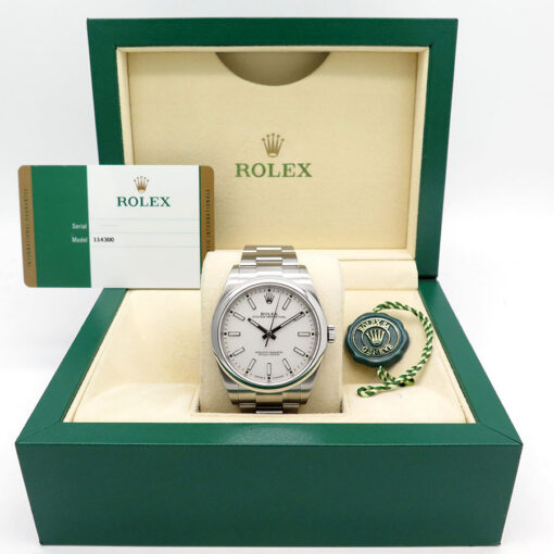 Alternative view of Rolex 114300 Oyster Perpetual with White Dial