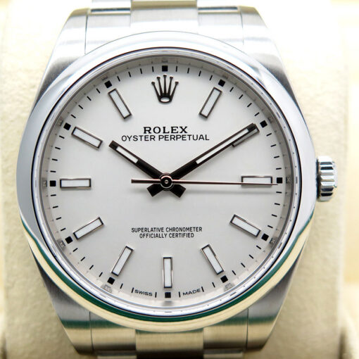 Rolex 114300 Oyster Perpetual with White Dial - Image 3