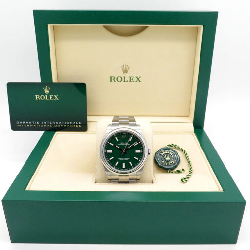 Alternative view of Rolex 124300 Oyster Perpetual 41 with Green Dial