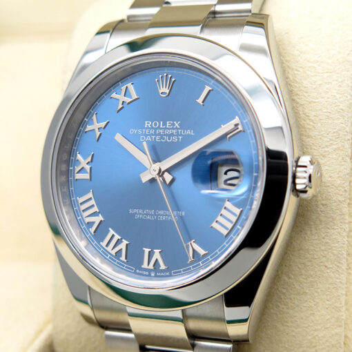 Rolex 126300 Datejust 41 with Blue Azzurro Dial on Oyster - Image 3