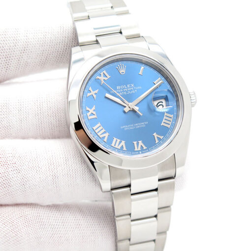Rolex 126300 Datejust 41 with Blue Azzurro Dial on Oyster