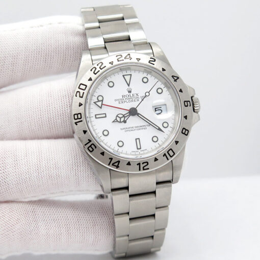Rolex 16570 Explorer II with White Dial