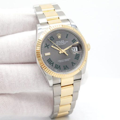 Rolex 126233 Datejust 18K/SS with Slate Roman Dial on Oyster