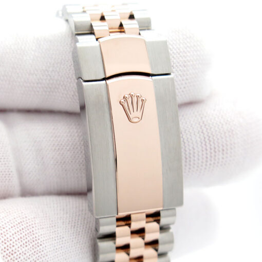 Rolex 126281RBR Datejust 18K/SS with Slate Roman Diamond VI & IX Dial Diamond Bezel on Jubilee - Image 8