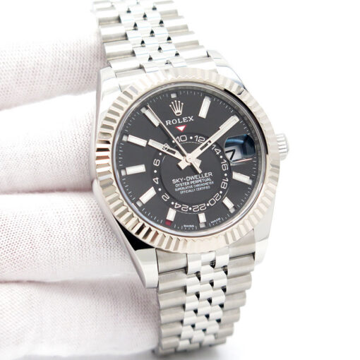 Rolex 326934 Skydweller with Black Dial on Jubilee
