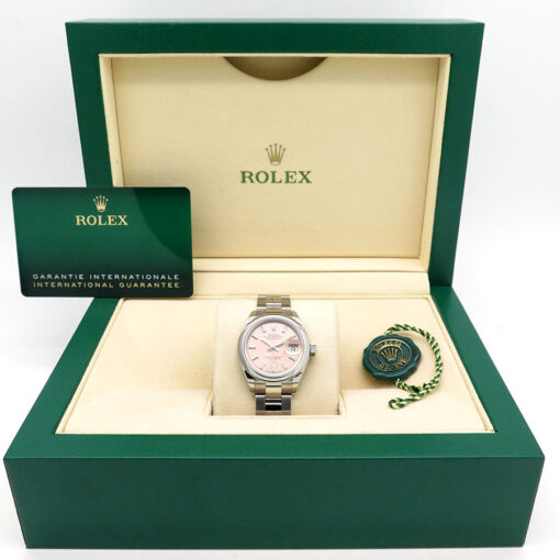 Alternative view of Rolex 279160 Datejust with Pink Stick Dial on Oyster
