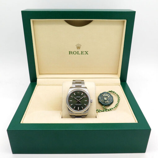 Alternative view of Rolex 114200 Oyster Perpetual with Olive Green Dial