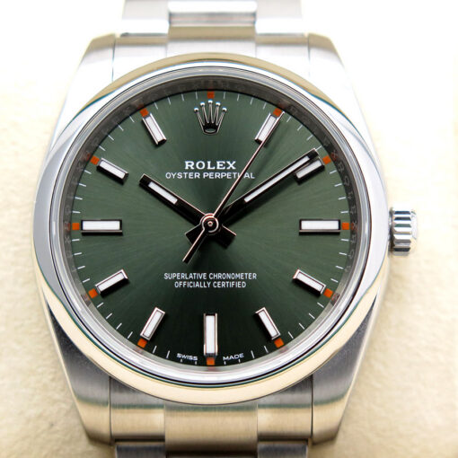 Rolex 114200 Oyster Perpetual with Olive Green Dial - Image 3