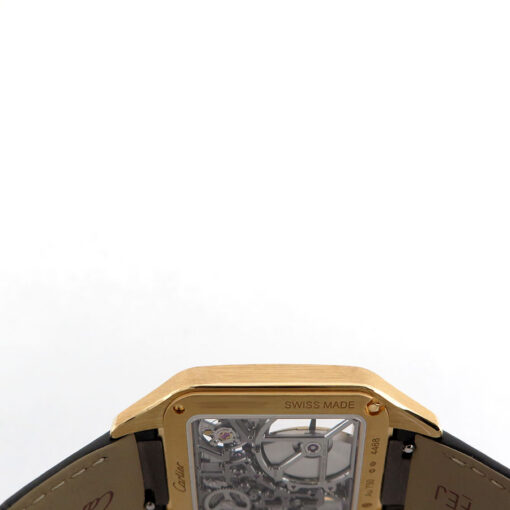 Cartier WHSA0043 Santos-Dumont Skeleton Micro-Rotor 18K Yellow Gold - Image 7