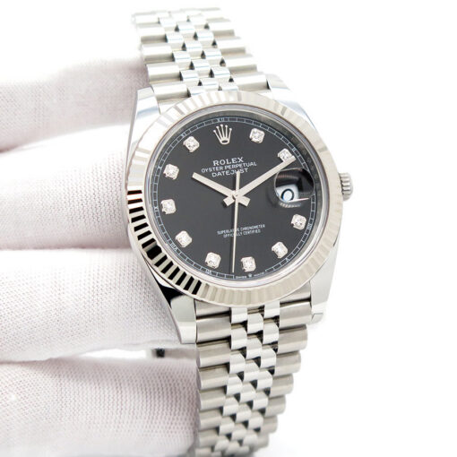 Rolex 126334 Datejust 41 with Black Diamond Dial on Jubilee