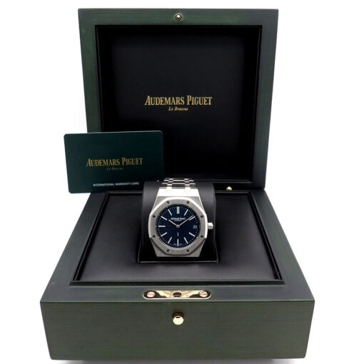 Alternative view of Audemars Piguet 16202ST Royal Oak "Jumbo" Ultra Thin with Blue Dial