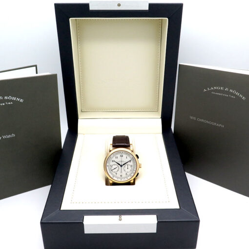Alternative view of A. Lange and Sohne 414.032 1815 Flyback Chronograph 18K Rose Gold with Silver Dial