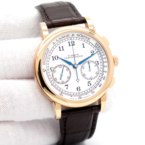 A. Lange and Sohne 414.032 1815 Flyback Chronograph 18K Rose Gold with Silver Dial