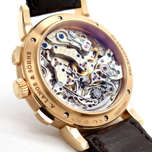 A. Lange and Sohne 414.032 1815 Flyback Chronograph 18K Rose Gold with Silver Dial - Image 4