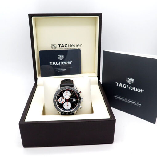 Alternative view of Tag Heuer CV201AP Carrera Chronograph Calibre 16 with Black Dial