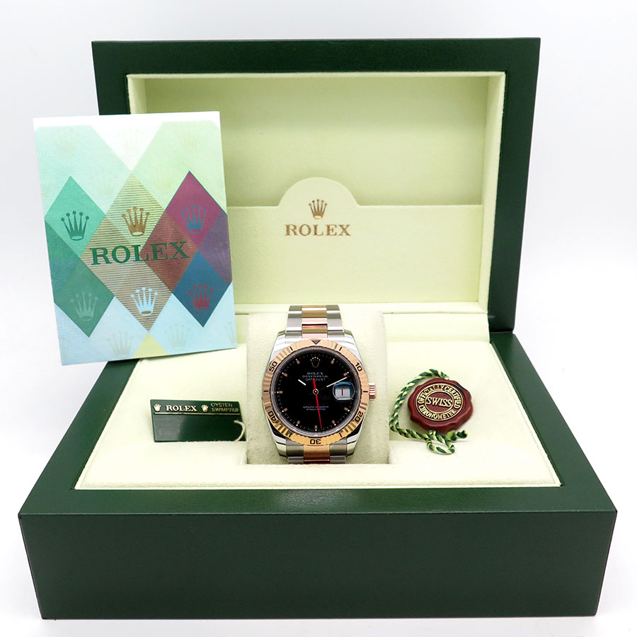 Rolex 116261 Datejust Turn-O-Graph 18K/SS with Black Dial on Oyster - Image 2