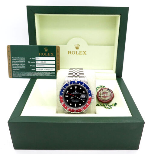 Alternative view of Rolex 16710BLRO GMT Master II with 3186 movement on Jubilee